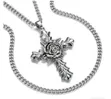 Stylish Cross Rose Necklace - 1