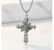 Stylish Cross Rose Necklace - 2