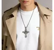 Stylish Cross Rose Necklace - 4
