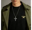 Stylish Cross Rose Necklace - 5
