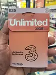 3 Three UK SIM Card - Activated with £10 - 2