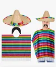 Mexican Serape Poncho Costume - 1