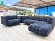 Modern Channel-Tufted L-Shape Sofa Set - 1