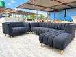 Modern Channel-Tufted L-Shape Sofa Set - 2