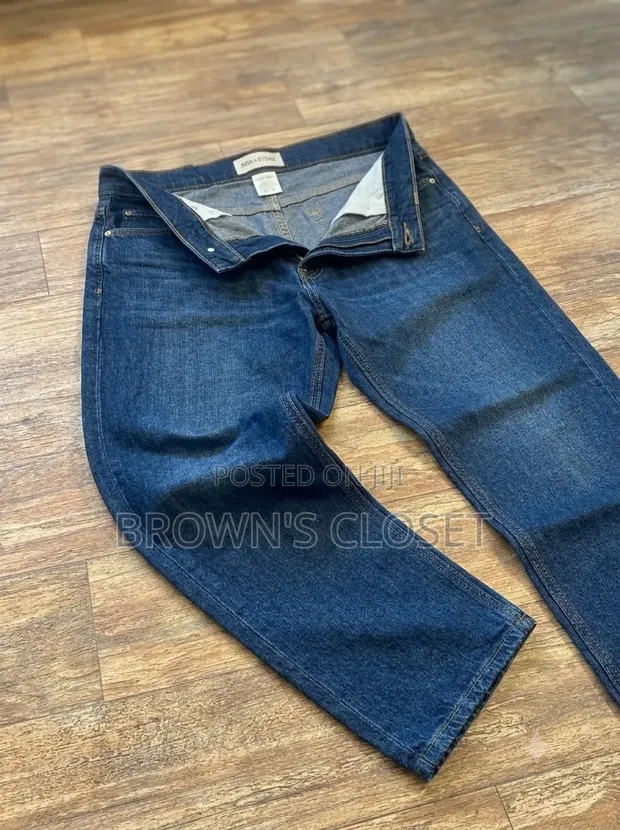 Sun + Stone Men's Straight Fit Indigo Blue Jeans - 1