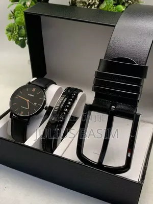 Casio Watch with Bracelet, Belt, and Box