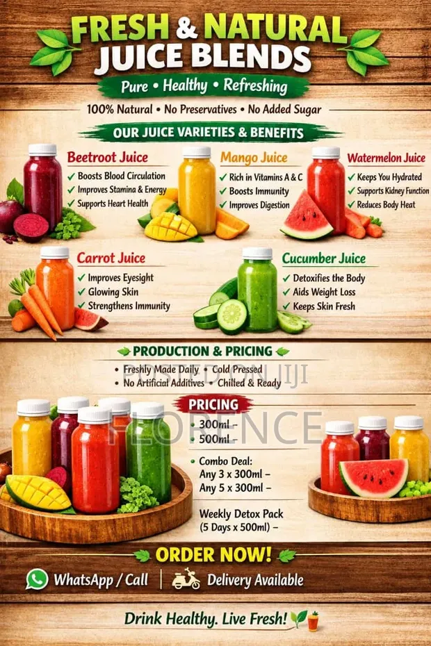 Fresh Natural Juice Blends - 1