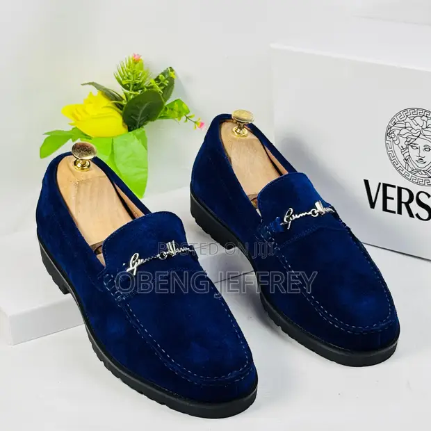 Original Versace Men's Loafers - Blue - 1
