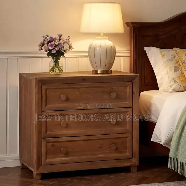 Nightstand with 3 Drawers, 31.5 Inch Wide - 1