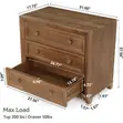 Nightstand with 3 Drawers, 31.5 Inch Wide - 3