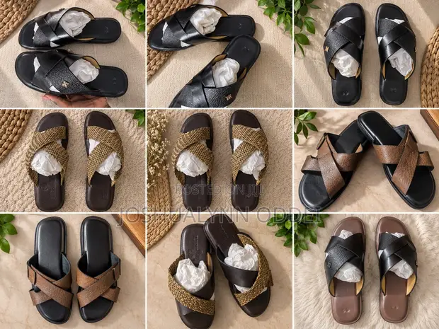 Blue Black Cross Sandals for Men - 1