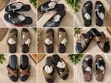 Blue Black Cross Sandals for Men - 1