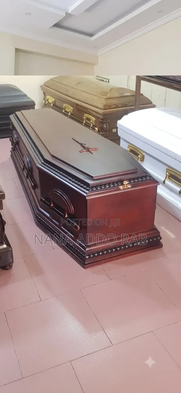 Classic Stain Coffin with Free Cross - 1