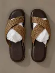 La Basket Weave Cross Sandals for Men - 2