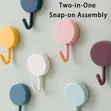 12 Pack Heavy Duty Self Adhesive Hooks Transparent Waterproof - 1