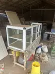 Glass Display Showcase with Wooden Table - 2
