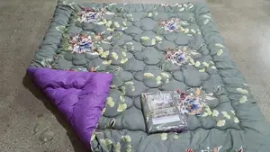 Beautiful Grey and Purple Flowered Duvet Set - Queen Size