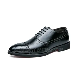 Men's Black Leather Monk Shoes