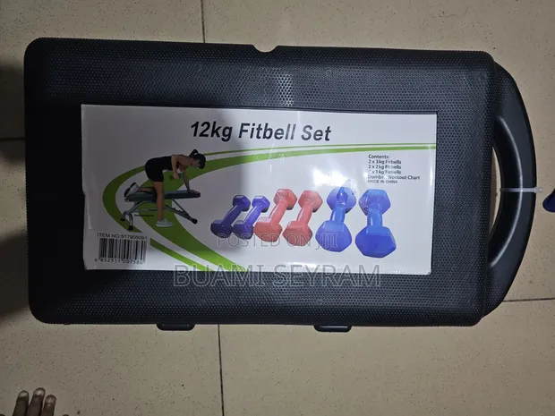 A&W 12kg Bell Dumbbell Set - 1