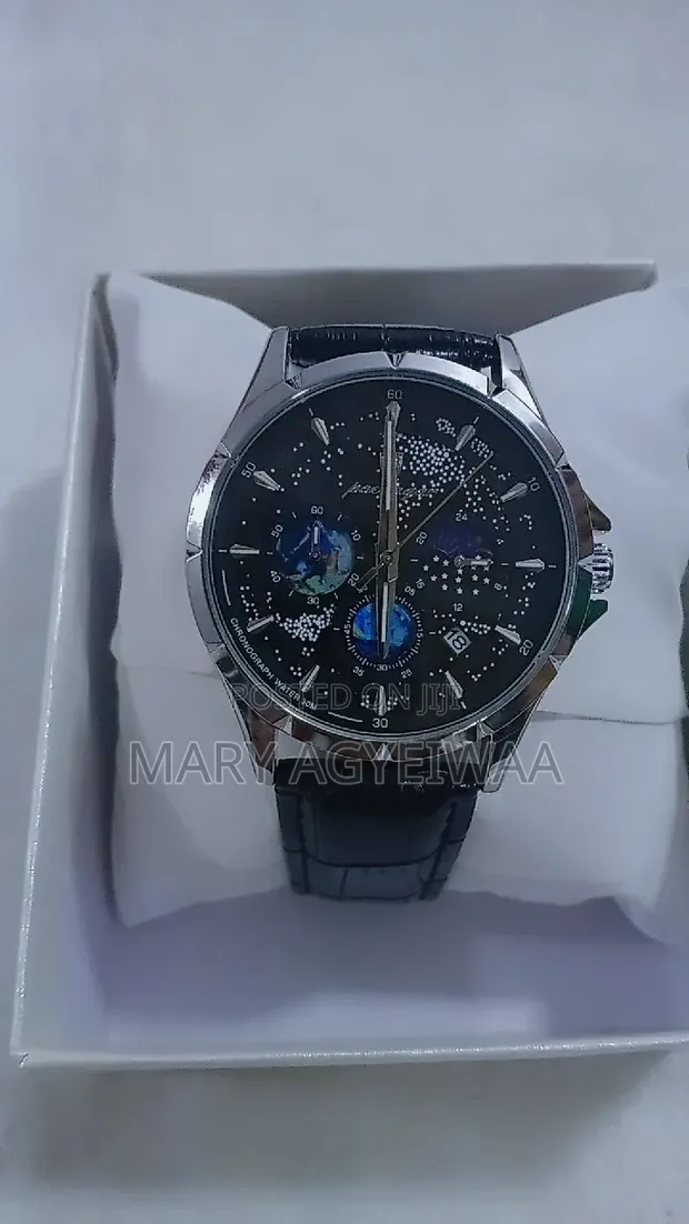 POEDAGAR Men's Luxury Leather Strap Watch - 1