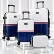 White and Blue Mixed Luggage - 2