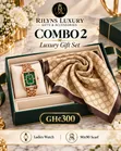 Silk Scarf with Watch Combo - 5