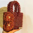 Handmade Beaded Bag - Red - 3