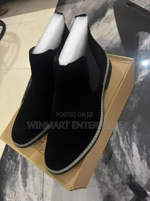 Black Suede Chelsea Boots