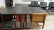 Solid Wood Office Desk with Drawers & Leatherette Top - 2