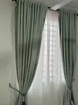 Mint Green Ringless Curtains (200 x 270 cm) - 1