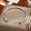 Aurex Men's Silver Cuff Bracelet - 2