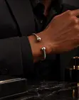 Aurex Men's Silver Cuff Bracelet - 3