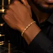 Vortex Stainless Steel Bracelet - Gold Finish - 2