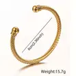 Casual Twist Cuff - Men's Gold Stainless Steel - 1