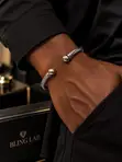 Casual Twist Cuff - Men's Gold Stainless Steel - 3