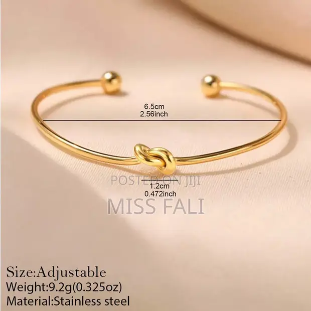 Silver Knot Cuff Bracelet - 1