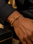Silver Knot Cuff Bracelet - 2