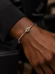 Silver Knot Cuff Bracelet - 3