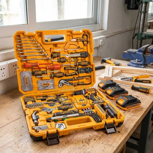 INGCO 218 Pcs Tool Set with 20V Cordless Drill - 1