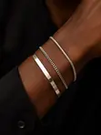 Silver Sovereign Bracelet Set - 3