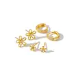 The Golden Bloom Trio Earrings Set - 1