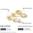 The Golden Bloom Trio Earrings Set - 2