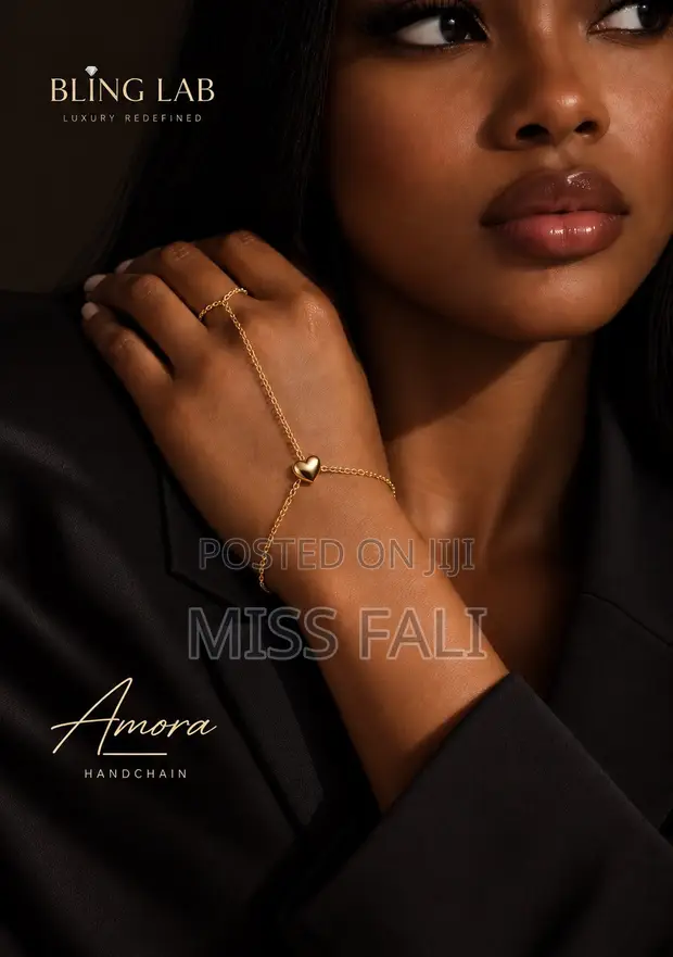 Amora Hand Chain - Gold Tone - 1