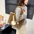 Fluffy Tote Bag - Black - 5