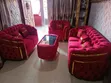 Luxury Royal Tufted Velvet Sofa Set - Red/Burgundy with Gold Trim - 4