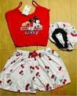 Ladies Lounge/Nightwear Knee Length Dress & 3pcs Set - 4