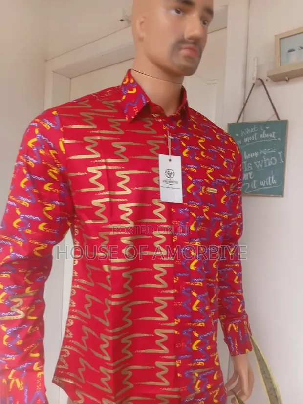 African Print Ready-to-Wear Men's Shirt - 1