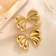 Classy Stainless Steel Stud Earrings - 5