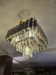 Black and Gold Square 400 Chandelier Lights - 1