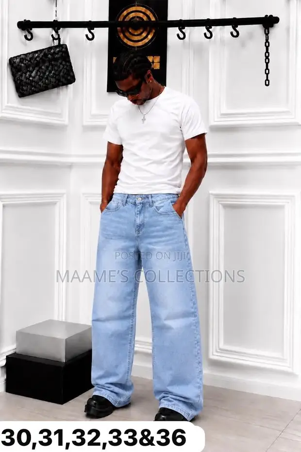 Men's Wide-Leg Denim Jeans - 1